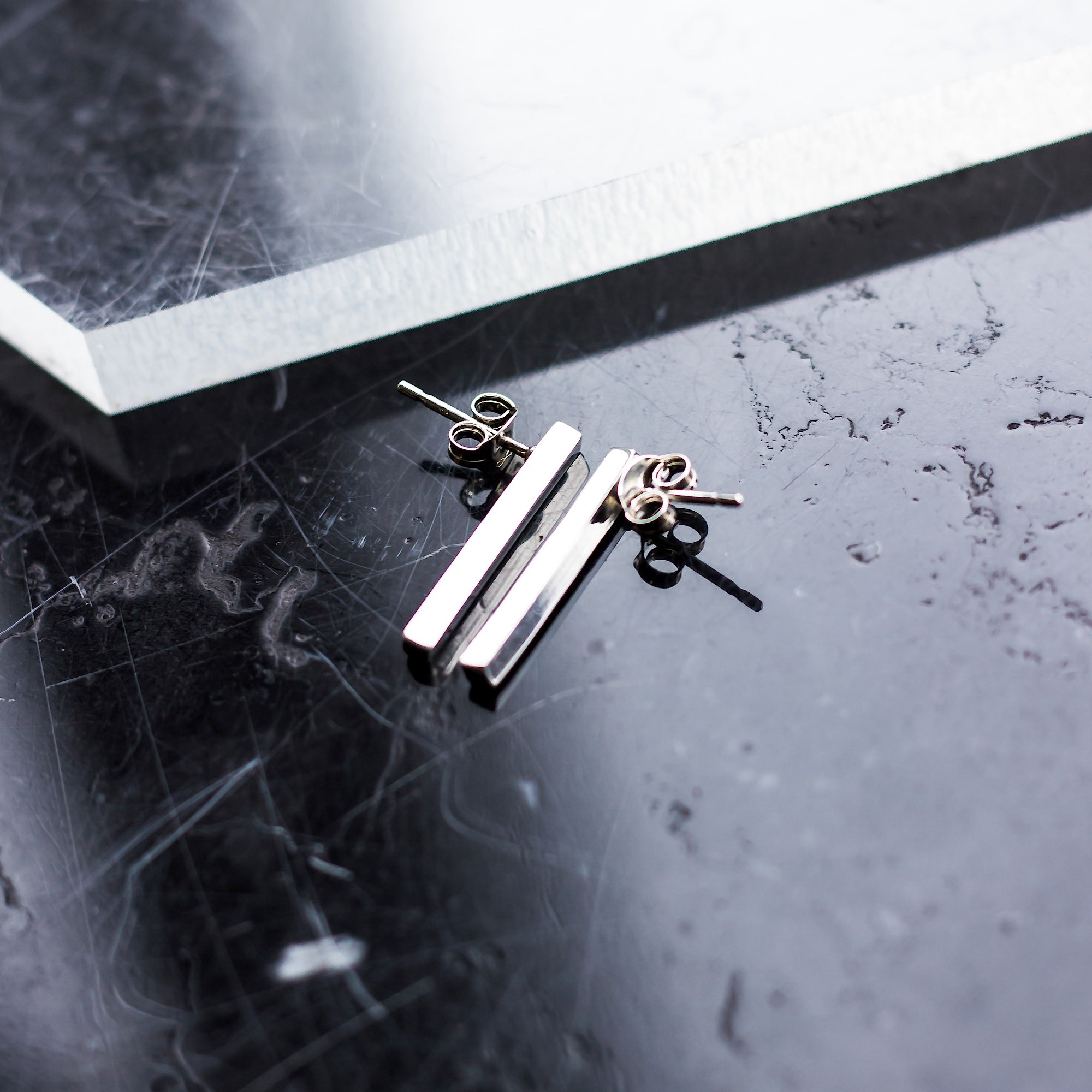 Vertical Drop - Bar Earrings