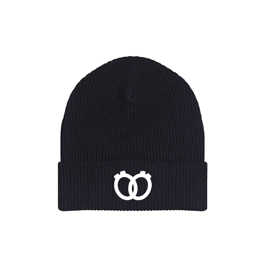 Infinity Beanie Hat - BLACK / WHITE