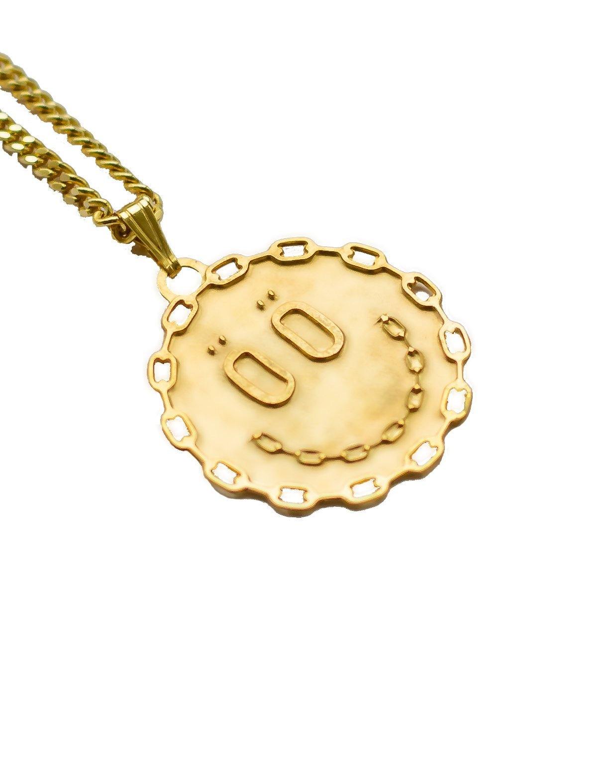 SMILE TODAY Medallion - Gold - Stööki - jewellery necklaces jewellers silver jewelryaddict goldplated jewelrygram accessories sterlingliver gold rings necklace chains necklaces pendants bling handcrafted