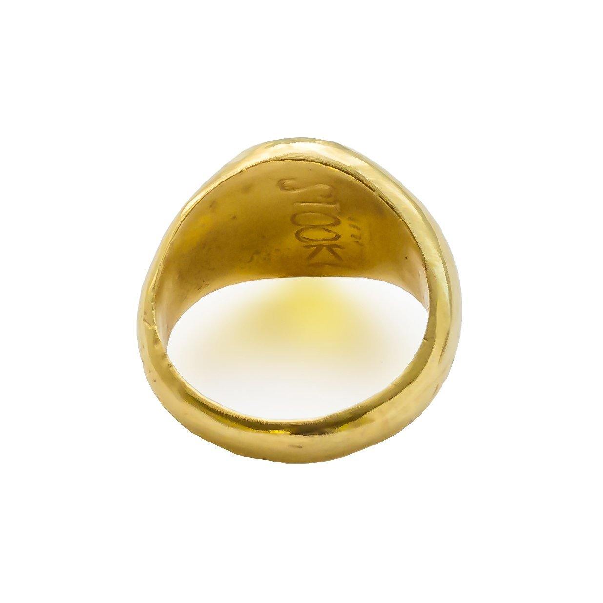 Gold plated on sale sovereign ring