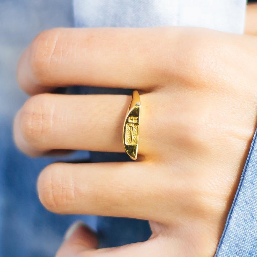 UNITY Signet Ring (Left Side) - Gold - Stööki