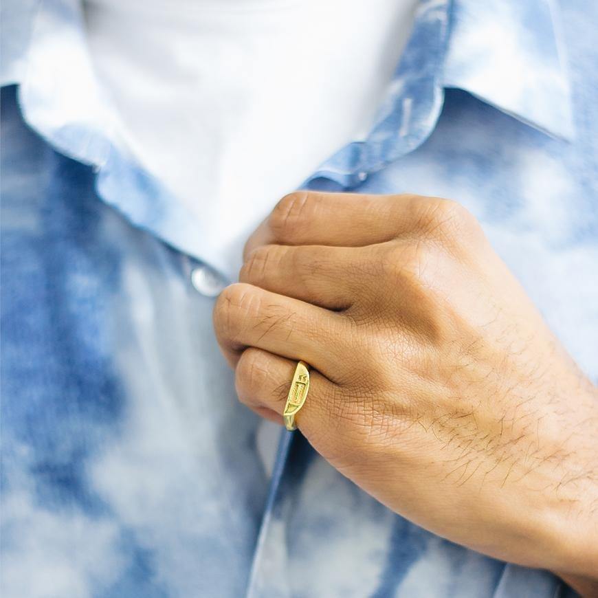 UNITY Signet Ring (Right Side) - Gold - Stööki